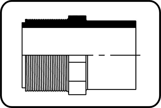 FRANK PVDF Übergang, mit Außengewinde da 32 x DN 25 (1""), SDR 21